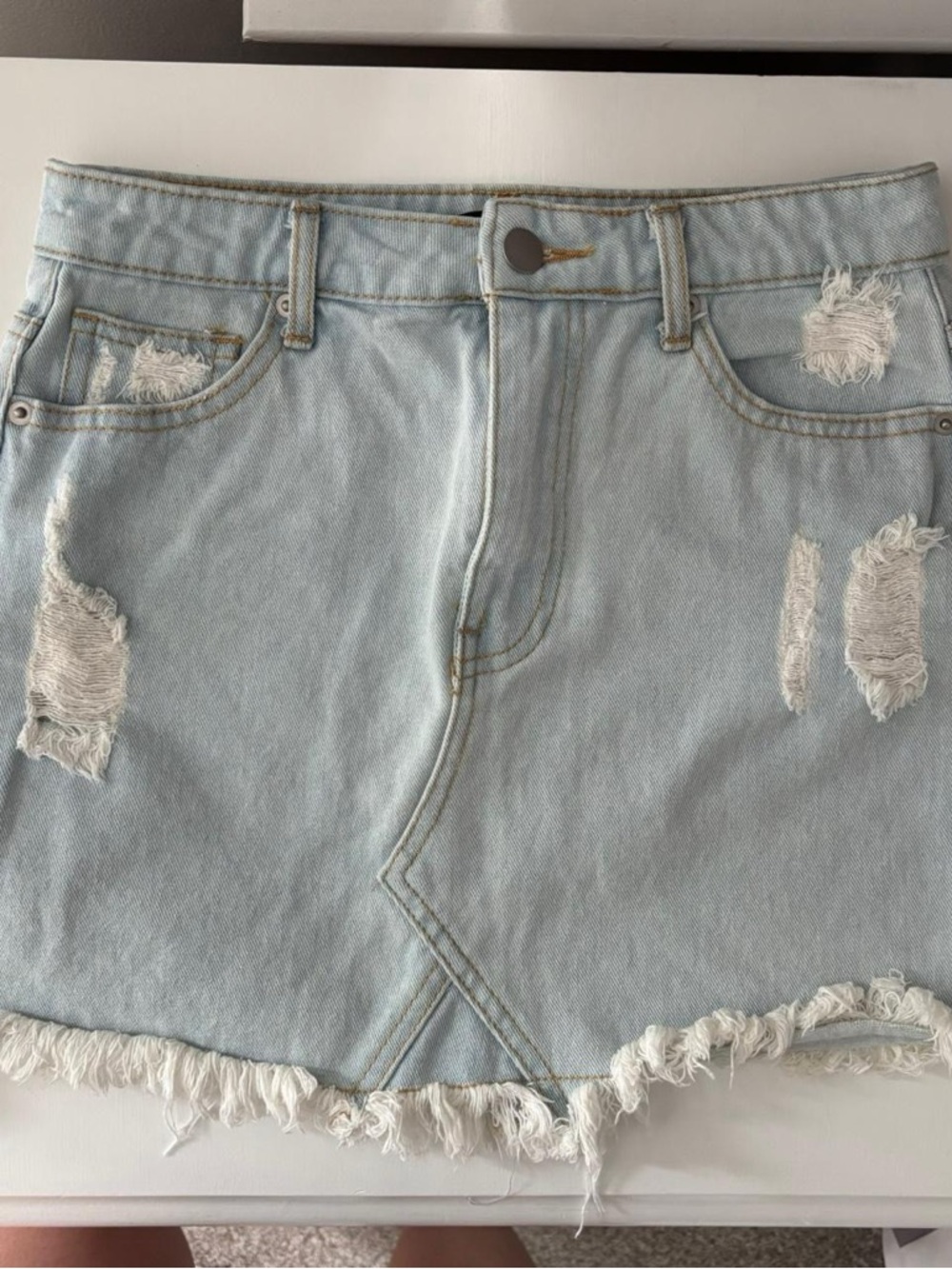 Forever 21 Light Wash Denim Skirt